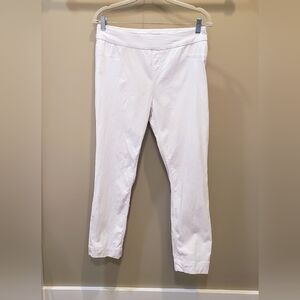 Soft Surroundings White Stretch Capri Pants Size PM Petite Medium # 3AC10